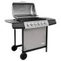 Barbacoa de gas con 6 fogones negro y plateado by , Barbecues - Ref: Foro24-3053630, Price: 255,13 €, Discount: %