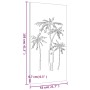 Adorno de pared de jardín acero corten diseño palmera 105x55 cm von , Poster, Drucke und visuelle Kunst - Ref: Foro24-824485,...