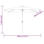 Sombrilla de jardín con palo de metal rojo burdeos 300x200 cm von , Sonnenschirme - Ref: Foro24-44503, Preis: 66,01 €, Rabatt: %