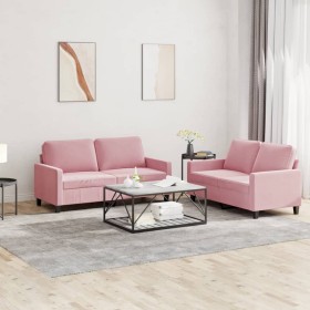 Juego de sofás con cojines 2 piezas terciopelo rosa von , Sofas - Ref: Foro24-3201499, Preis: 470,53 €, Rabatt: %