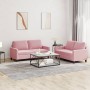 Juego de sofás con cojines 2 piezas terciopelo rosa von , Sofas - Ref: Foro24-3201499, Preis: 470,53 €, Rabatt: %
