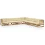 Gartenmöbel-Set 9-tlg. Kissen aus honigbraunem Kiefernholz von vidaXL, Gartensets - Ref: Foro24-3076897, Preis: 973,28 €, Rab...