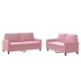 Juego de sofás con cojines 2 piezas terciopelo rosa von , Sofas - Ref: Foro24-3201499, Preis: 470,53 €, Rabatt: %