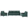 Juego de sofás con cojines 3 piezas terciopelo verde oscuro by , Sofas - Ref: Foro24-3201478, Price: 665,12 €, Discount: %