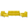 Juego de sofás con cojines 4 piezas terciopelo amarillo by , Sofas - Ref: Foro24-3201492, Price: 636,51 €, Discount: %