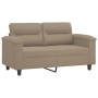 Juego de sofás con cojines 3 piezas tela microfibra gris taupe by , Sofas - Ref: Foro24-3202290, Price: 775,77 €, Discount: %
