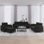 Juego de sofás con cojines 4 piezas tela microfibra negro de , Sofás - Ref: Foro24-3202299, Precio: 857,54 €, Descuento: -5%%