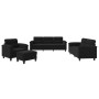 Juego de sofás con cojines 4 piezas tela microfibra negro de , Sofás - Ref: Foro24-3202299, Precio: 857,54 €, Descuento: -5%%