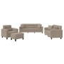 Juego de sofás con cojines 4 piezas tela microfibra gris taupé de , Sofás - Ref: Foro24-3202308, Precio: 894,86 €, Descuento:...