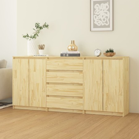 Armarios auxiliares 3 unidades madera maciza de pino de , Aparadores - Ref: Foro24-3094812, Precio: 270,31 €, Descuento: %