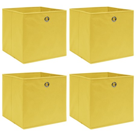 Cajas de almacenaje 4 uds tela amarillo 32x32x32 cm von , Aufbewahrungskörbe - Ref: Foro24-288365, Preis: 25,31 €, Rabatt: %