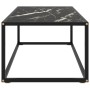Mesa de centro negra con vidrio de mármol negro 100x50x35 cm by , Coffee table - Ref: Foro24-322882, Price: 82,85 €, Discount: %