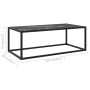 Mesa de centro negra con vidrio de mármol negro 100x50x35 cm by , Coffee table - Ref: Foro24-322882, Price: 82,85 €, Discount: %
