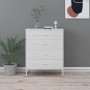 Armario de cajones de acero blanco 80x35x101,5 cm de , Cajoneras - Ref: Foro24-336206, Precio: 192,72 €, Descuento: %