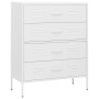 Armario de cajones de acero blanco 80x35x101,5 cm de , Cajoneras - Ref: Foro24-336206, Precio: 192,72 €, Descuento: %
