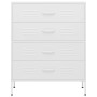 Armario de cajones de acero blanco 80x35x101,5 cm de , Cajoneras - Ref: Foro24-336206, Precio: 192,72 €, Descuento: %