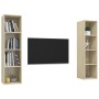 Muebles de salón de pared 2 pzas madera ingeniería roble Sonoma von , TV-Möbel - Ref: Foro24-3079865, Preis: 118,64 €, Rabatt...