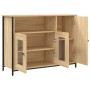 Aparador de madera de ingeniería roble Sonoma 100x35x75 cm by , Sideboards - Ref: Foro24-835510, Price: 100,41 €, Discount: %