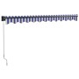 Toldo retráctil aluminio y tela azul y blanco 3x2,5 m by , Awnings - Ref: Foro24-3154446, Price: 197,27 €, Discount: %