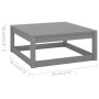 Set de muebles de jardín 8 pzas con cojines madera pino gris de vidaXL, Conjuntos de jardín - Ref: Foro24-3076881, Precio: 73...