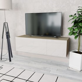 Mueble TV madera ingeniería blanco brillo y roble 120x40x34 cm von , TV-Möbel - Ref: Foro24-244871, Preis: 102,57 €, Rabatt: %