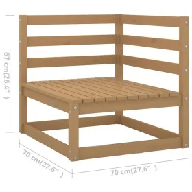Gartenmöbel-Set 10 Stück honigbraune Kissen aus Kiefernholz von vidaXL, Gartensets - Ref: Foro24-3076912, Preis: 973,84 €, Ra...