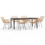 Juego de comedor de jardín 7 piezas ratán sintético de , Conjuntos de jardín - Ref: Foro24-3157864, Precio: 641,08 €, Descuen...