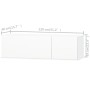 Mueble para TV 2 uds contrachapada blanco brillo 120x40x34cm von , TV-Möbel - Ref: Foro24-275113, Preis: 223,41 €, Rabatt: %