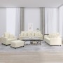 Juego de sofás con cojines 4 piezas terciopelo crema by , Sofas - Ref: Foro24-3201698, Price: 716,99 €, Discount: %