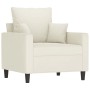 Juego de sofás con cojines 4 piezas terciopelo crema by , Sofas - Ref: Foro24-3201698, Price: 716,99 €, Discount: %