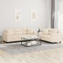 Juego de sofás con cojines 2 piezas tela microfibra beige by , Sofas - Ref: Foro24-3202355, Price: 632,13 €, Discount: %