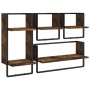 Estantes pared barras 4 pzas madera de ingeniería roble ahumado von , Regale und Regale - Ref: Foro24-836310, Preis: 54,26 €,...