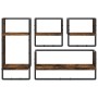 Estantes pared barras 4 pzas madera de ingeniería roble ahumado von , Regale und Regale - Ref: Foro24-836310, Preis: 54,26 €,...