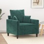 Sillón de terciopelo verde oscuro 60 cm de , Sofás - Ref: Foro24-359285, Precio: 171,01 €, Descuento: %