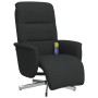 Sillón reclinable de masaje con reposapiés tela negra by , Armchairs - Ref: Foro24-356575, Price: 230,70 €, Discount: %