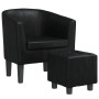 Sillón con taburete cuero sintético negro von , Sessel - Ref: Foro24-356491, Preis: 182,17 €, Rabatt: %