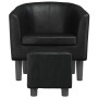 Sillón con taburete cuero sintético negro von , Sessel - Ref: Foro24-356491, Preis: 182,17 €, Rabatt: %
