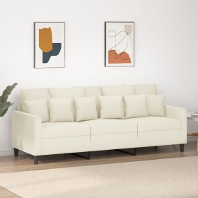 Sofá de 3 plazas terciopelo color crema 180 cm by , Sofas - Ref: Foro24-359321, Price: 317,30 €, Discount: %