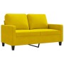 Sofá de 2 plazas terciopelo amarillo 120 cm von , Sofas - Ref: Foro24-359195, Preis: 207,35 €, Rabatt: -5%%