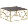 Mesa de centro dorada acero inoxidable y vidrio templado de , Mesas de centro - Ref: Foro24-349948, Precio: 177,45 €, Descuen...
