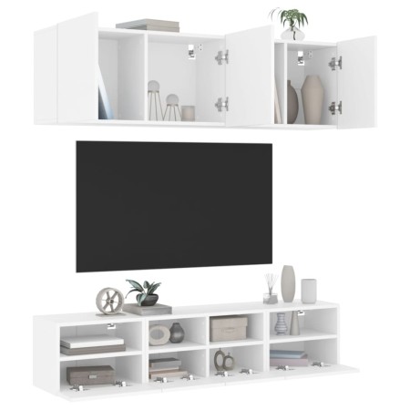 Muebles de TV de pared 5 piezas madera de ingeniería blanco von , TV-Möbel - Ref: Foro24-3216511, Preis: 159,02 €, Rabatt: %