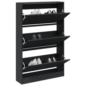 Zapatero de madera de ingeniería negro 80x21x125,5 cm von , Schuhregale und Schuhorganisatoren - Ref: Foro24-839925, Preis: 1...