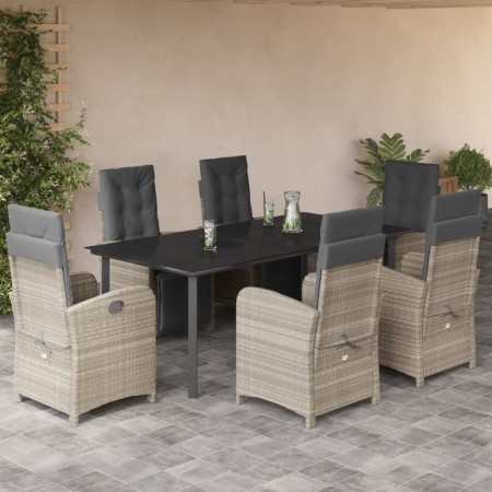 Set comedor jardín 7 pzas y cojines ratán sintético gris claro by , Garden sets - Ref: Foro24-3212610, Price: 1,00 €, Discoun...