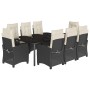 Set de comedor de jardín 9 pzas y cojines ratán sintético negro by , Garden sets - Ref: Foro24-3212741, Price: 1,00 €, Discou...