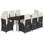 Set de comedor de jardín 9 pzas y cojines ratán sintético negro von , Gartensets - Ref: Foro24-3213391, Preis: 1,00 €, Rabatt: %