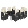 Set de comedor de jardín 9 pzas y cojines ratán sintético negro von , Gartensets - Ref: Foro24-3213173, Preis: 1,00 €, Rabatt...