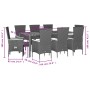 Set de comedor de jardín 9 pzas y cojines ratán sintético negro von , Gartensets - Ref: Foro24-3277520, Preis: 896,55 €, Raba...