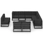 12-piece garden furniture set with black pine wood and cushions. by vidaXL, Garden sets - Ref: Foro24-3076943, Price: 1,00 €,...