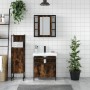 Set de muebles baño 3 pzas madera contrachapada roble ahumado von , Badezimmermöbel - Ref: Foro24-3214757, Preis: 172,35 €, R...