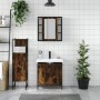 Set de muebles baño 3 pzas madera contrachapada roble ahumado von , Badezimmermöbel - Ref: Foro24-3214762, Preis: 186,17 €, R...